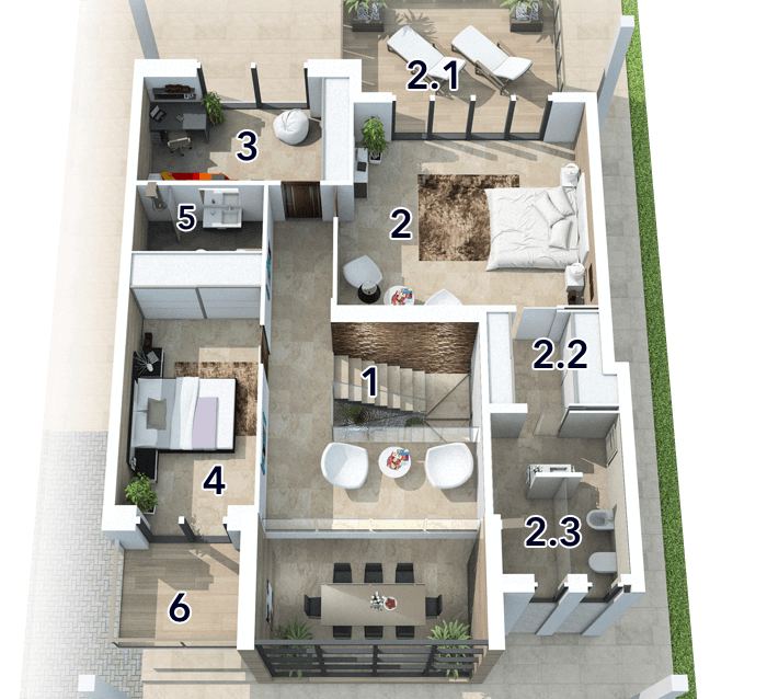 Villa en Golf San Juan — plano — imagen 1